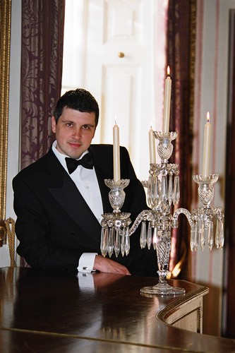 candelabra and a Steinway